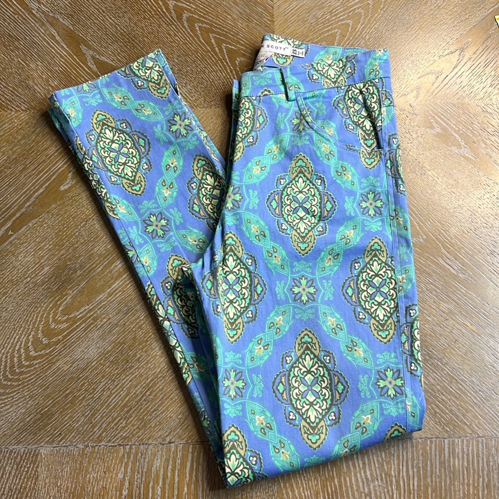 GRETCHEN SCOTT Blue Print Pant XS